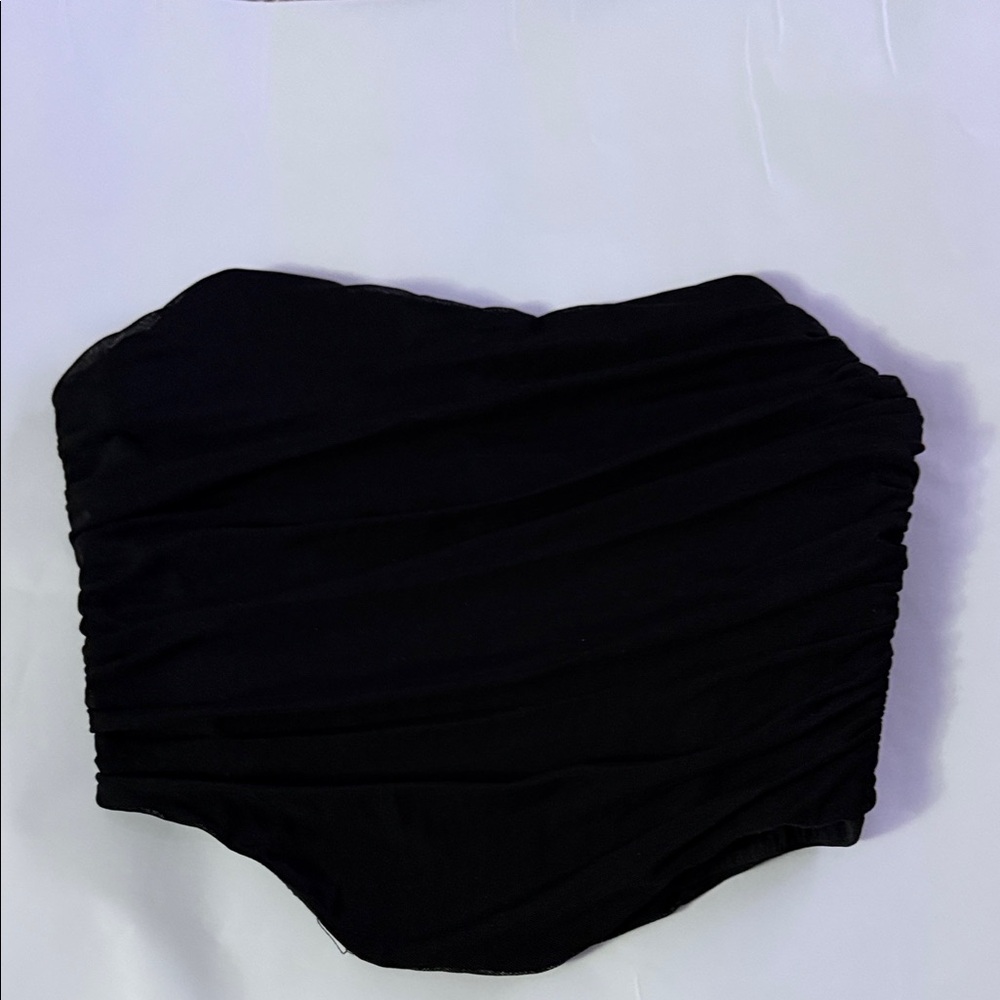 Black Strapless Top